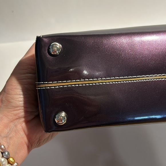 Tosca vintage handbag purple. NWT.  Purple, beige, shoulder bag, purse. - Picture 11 of 16